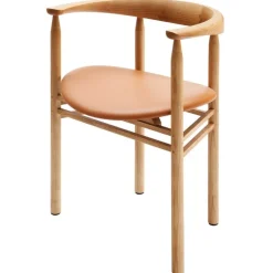 Nikari Linea RMT6 chair, oak stained ash - cognac leather