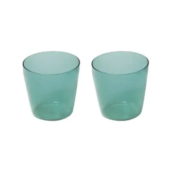 Nine Milk drinking glass, 2 pcs, aqua