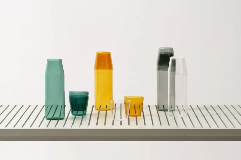 Nine Milk drinking glass, 2 pcs, aqua