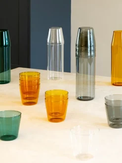 Nine Milk drinking glass, 2 pcs, yellow