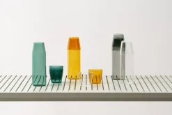 Nine Milk drinking glass, 2 pcs, yellow