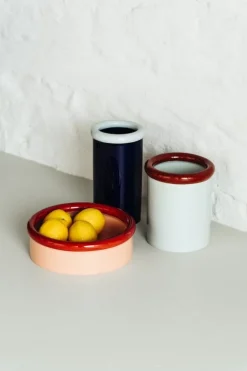 Nine Rod vase, 21,5 x 12,3 cm, light blue - dark blue