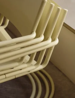 Nine Sine dining armchair, yellow