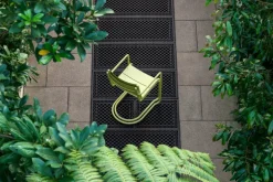 Nine Sine dining armchair, yellow