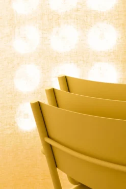 Nine Sine dining chair, yellow