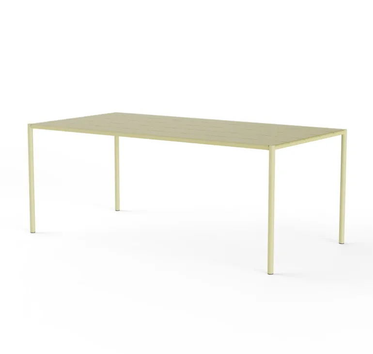 Nine Sine dining table, 189 x 94,5 cm, yellow