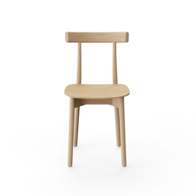 Nine Skinny side chair, matt lacquered oak