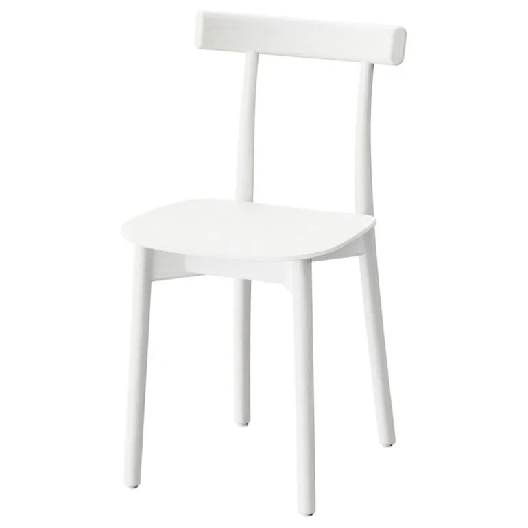 Nine Skinny side chair, white stained ash