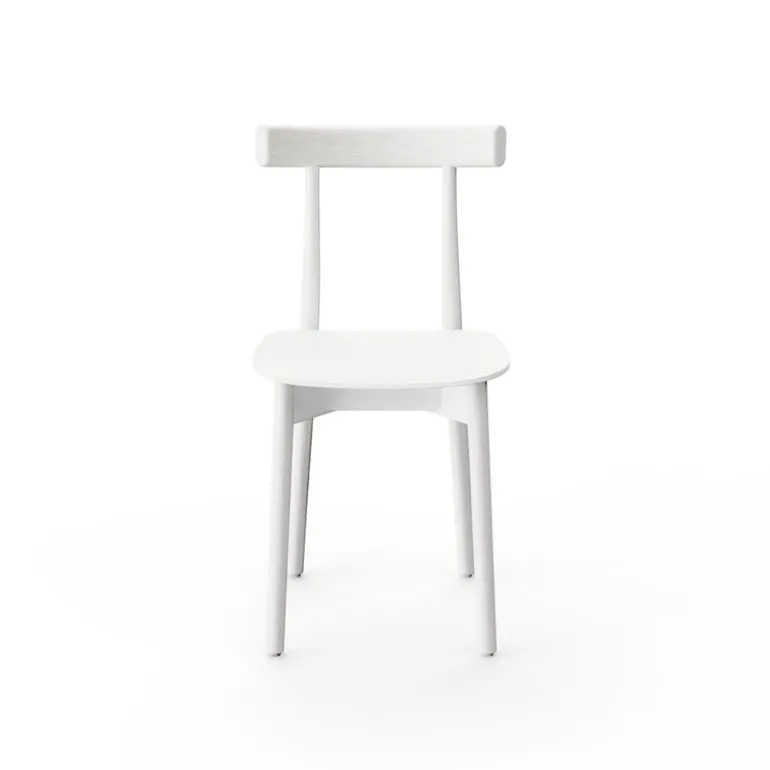 Nine Skinny side chair, white stained ash