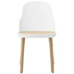 Normann Copenhagen Allez chair, white - moulded wicker - oak