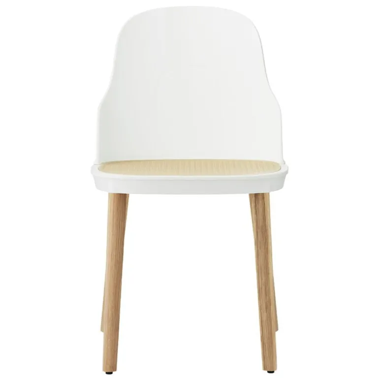 Normann Copenhagen Allez chair, white - moulded wicker - oak