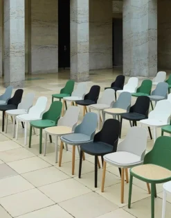 Normann Copenhagen Allez chair, white - moulded wicker - oak