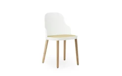 Normann Copenhagen Allez chair, white - moulded wicker - oak