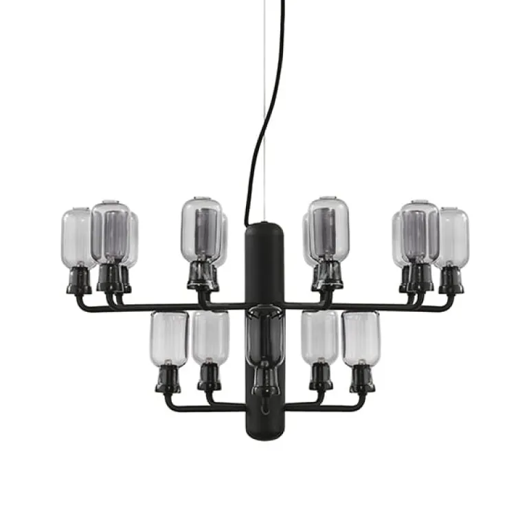 Normann Copenhagen Amp chandelier, small, smoke - black