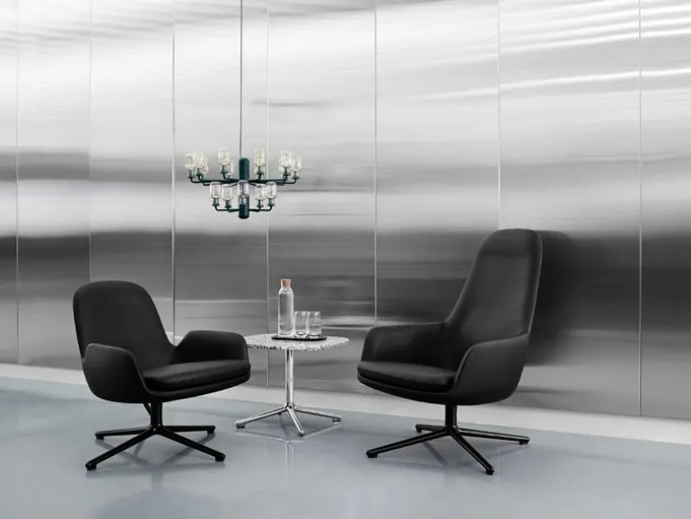 Normann Copenhagen Amp chandelier, small, gold - green