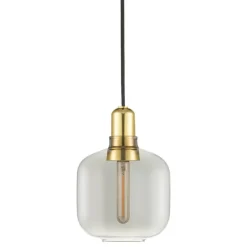 Normann Copenhagen Amp lamp, small, smoke - brass