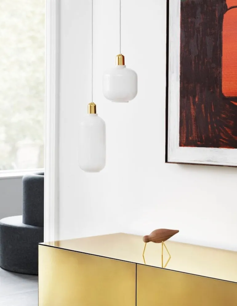 Normann Copenhagen Amp lamp, large, white - brass