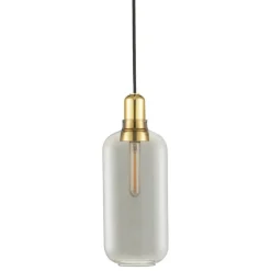 Normann Copenhagen Amp lamp, large, smoke - brass