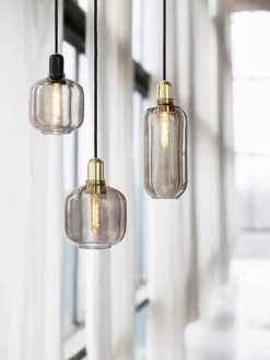 Normann Copenhagen Amp lamp, large, smoke - brass