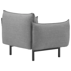 Normann Copenhagen Ark armchair, black steel - Canvas 134