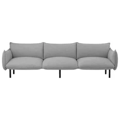 Normann Copenhagen Ark 3-seater sofa, black steel - Hallingdal 0110
