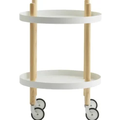 Normann Copenhagen Block table trolley, round, white
