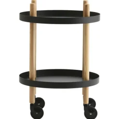 Normann Copenhagen Block table trolley, round, black