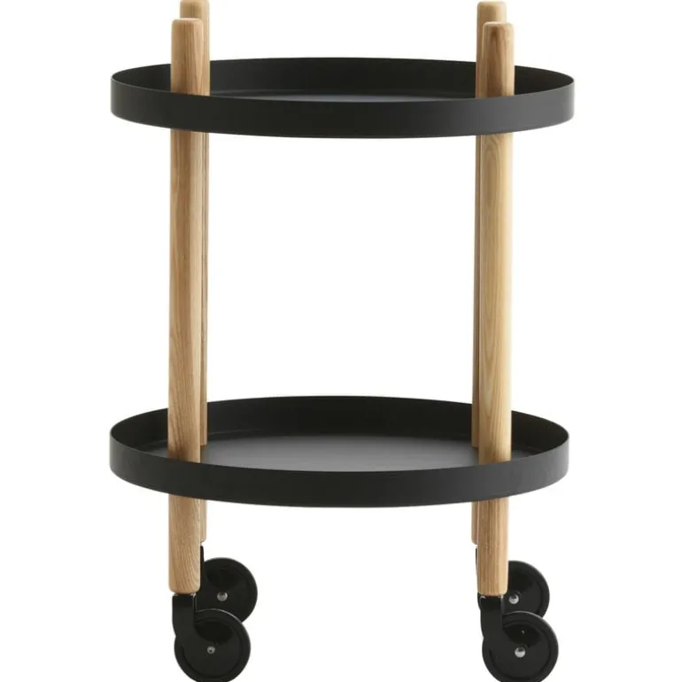 Normann Copenhagen Block table trolley, round, black