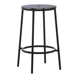 Normann Copenhagen Circa bar stool, 65 cm, black steel - black aluminium
