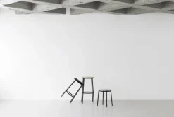 Normann Copenhagen Circa bar stool, 65 cm, black steel - black aluminium