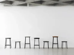 Normann Copenhagen Circa stool, black steel - black aluminium