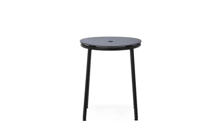 Normann Copenhagen Circa stool, black steel - black aluminium