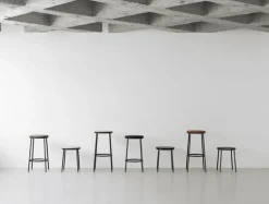 Normann Copenhagen Circa stool, black steel - black aluminium