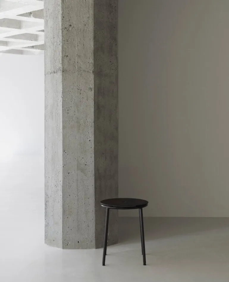 Normann Copenhagen Circa stool, black steel - black aluminium