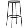 Normann Copenhagen Circa bar stool, 75 cm, black steel - black oak