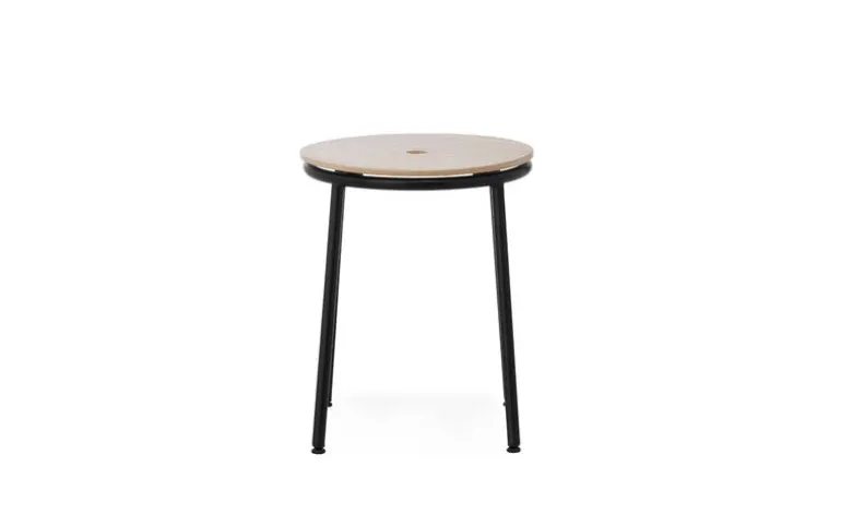 Normann Copenhagen Circa stool, black steel - oak