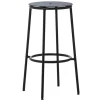 Normann Copenhagen Circa bar stool, 75 cm, black steel - black aluminium