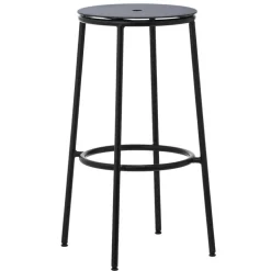 Normann Copenhagen Circa bar stool, 75 cm, black steel - black aluminium