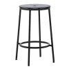 Normann Copenhagen Circa bar stool, 65 cm, black steel - black oak