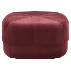 Normann Copenhagen Circus pouf, large, dark red velour