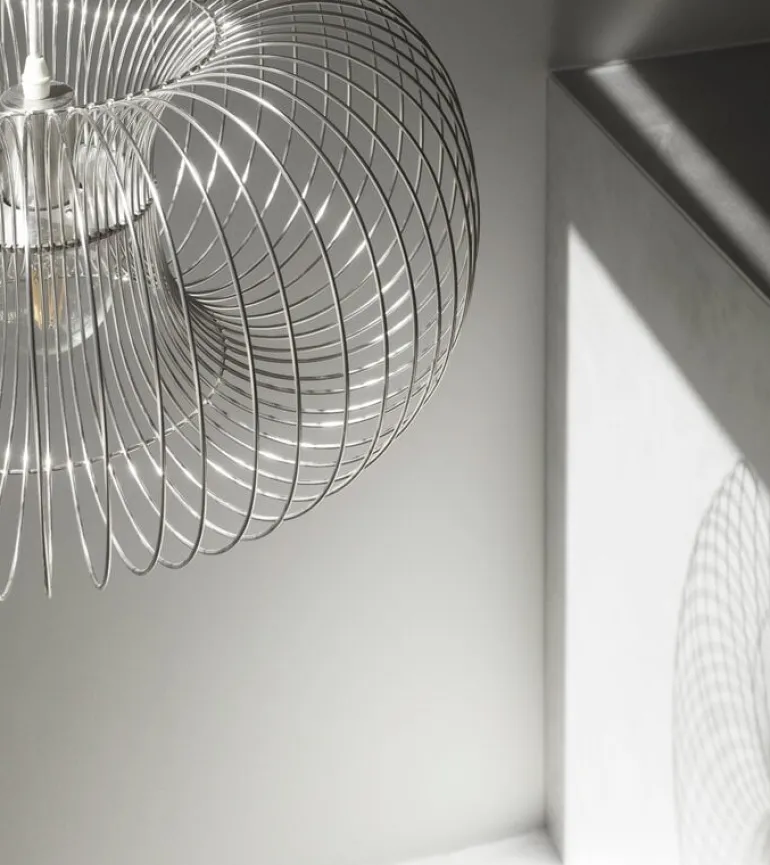 Normann Copenhagen Coil pendant, 76 cm, stainless steel