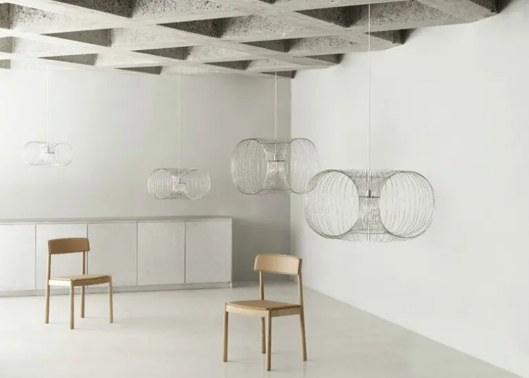 Normann Copenhagen Coil pendant, 50 cm, stainless steel