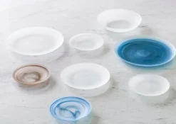 Normann Copenhagen Cosmic glass plate, 27 cm, blue