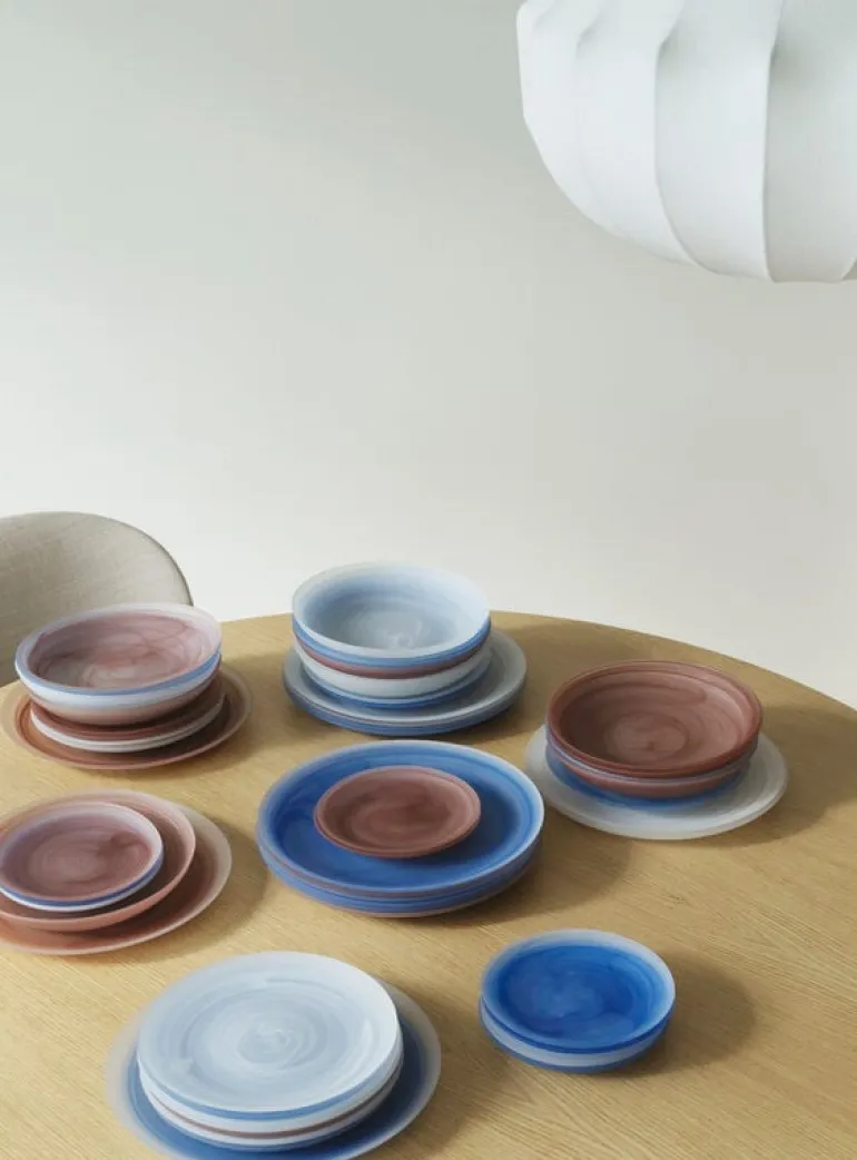 Normann Copenhagen Cosmic glass plate, 16 cm, blue