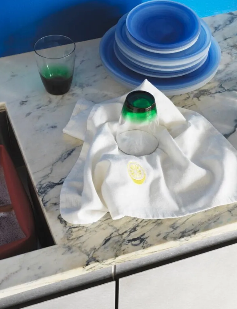 Normann Copenhagen Cosmic glass plate, 16 cm, blue