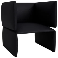 Normann Copenhagen Fold lounge chair, black Ultra leather