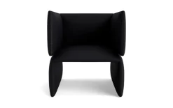 Normann Copenhagen Fold lounge chair, black Ultra leather