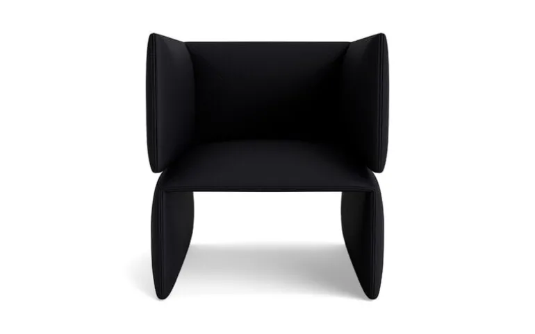 Normann Copenhagen Fold lounge chair, black Ultra leather