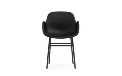 Normann Copenhagen Form armchair, black steel - black leather Ultra
