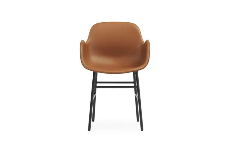 Normann Copenhagen Form armchair, black steel - brandy leather Ultra